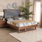 Baxton Studio Bryn Classic and Traditional Grey Fabric and Walnut Brown Finished Wood King Size Platform Bed 237-12639-9412-ZORO - alternate 9